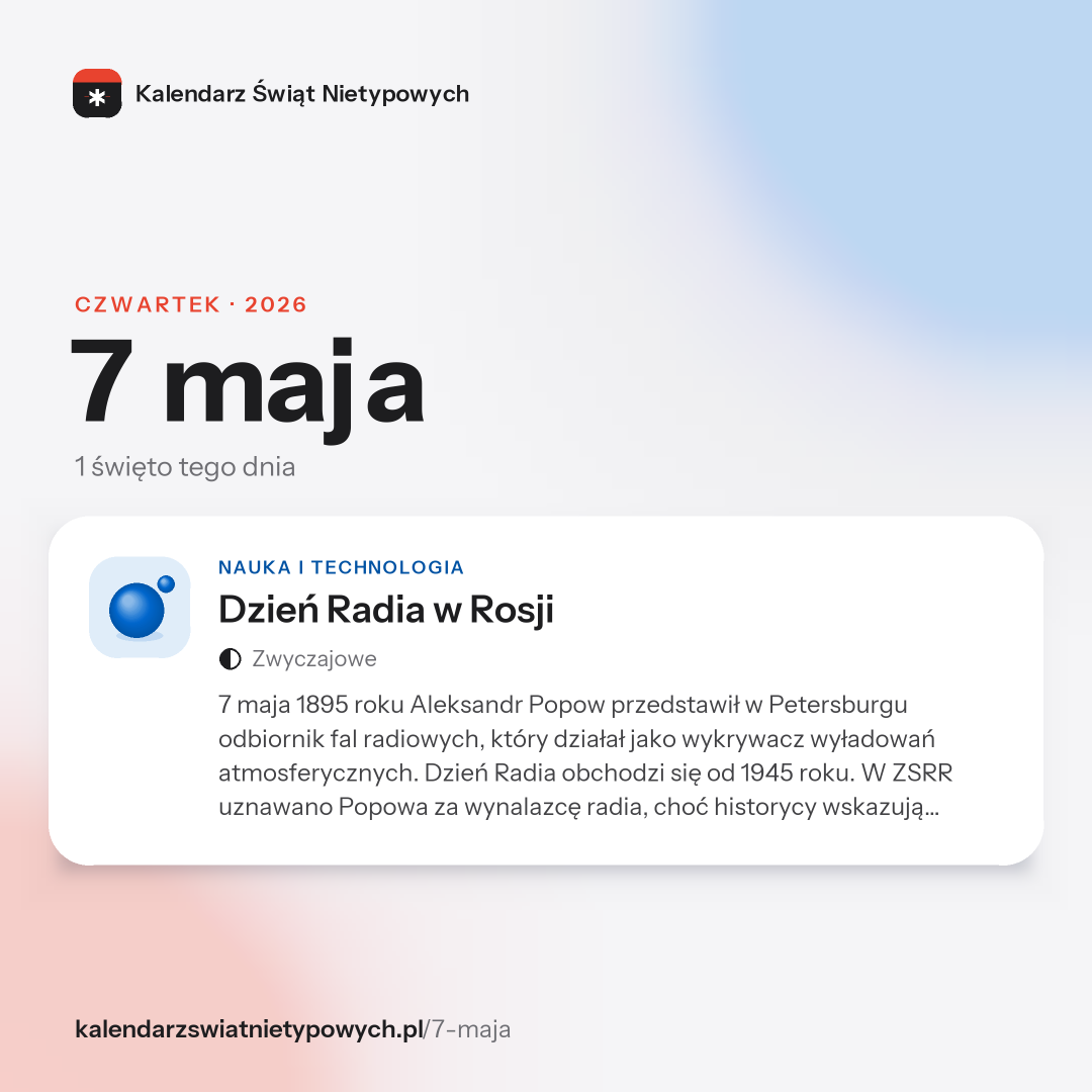 Grafika dnia 7 maja, format post 1:1