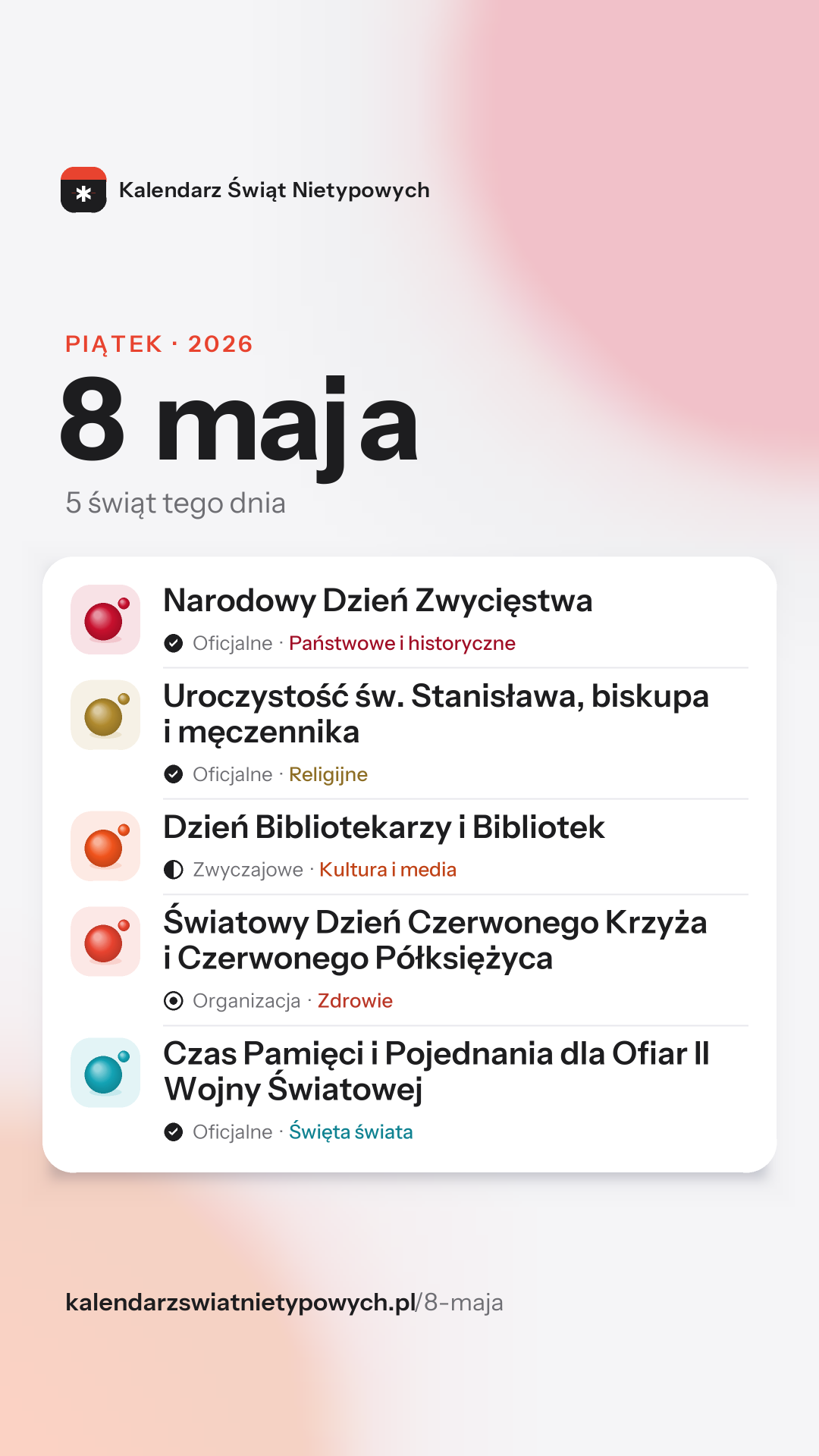 Grafika dnia 8 maja, format stories 9:16