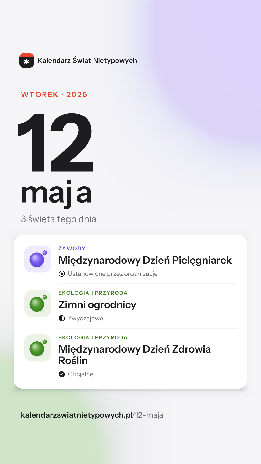 Grafika dnia 12 maja, format stories 9:16