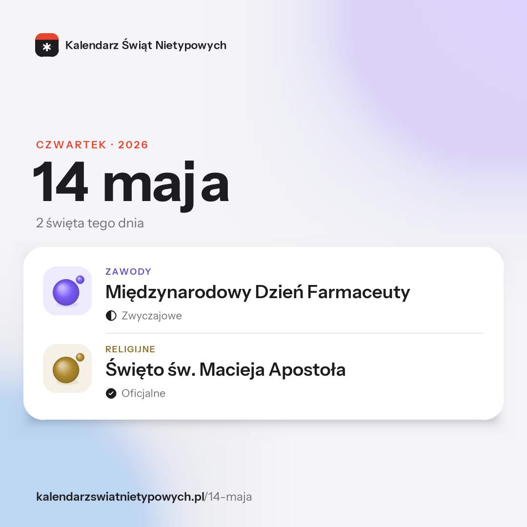 Grafika dnia 14 maja, format post 1:1