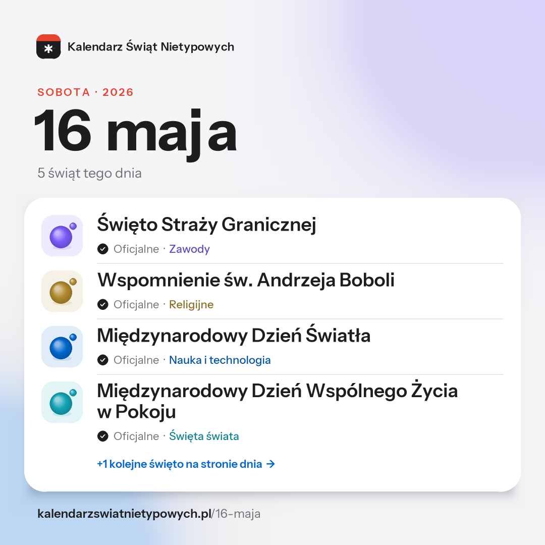Grafika dnia 16 maja, format post 1:1