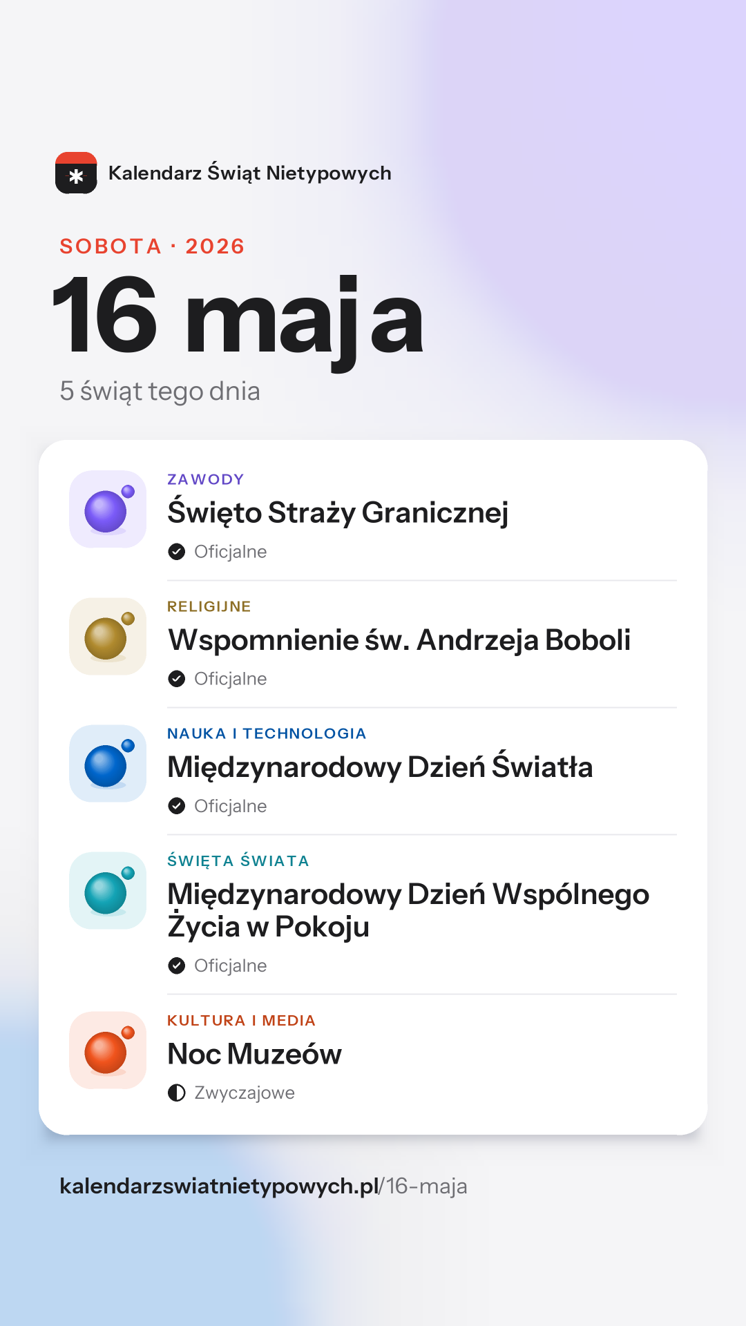 Grafika dnia 16 maja, format stories 9:16