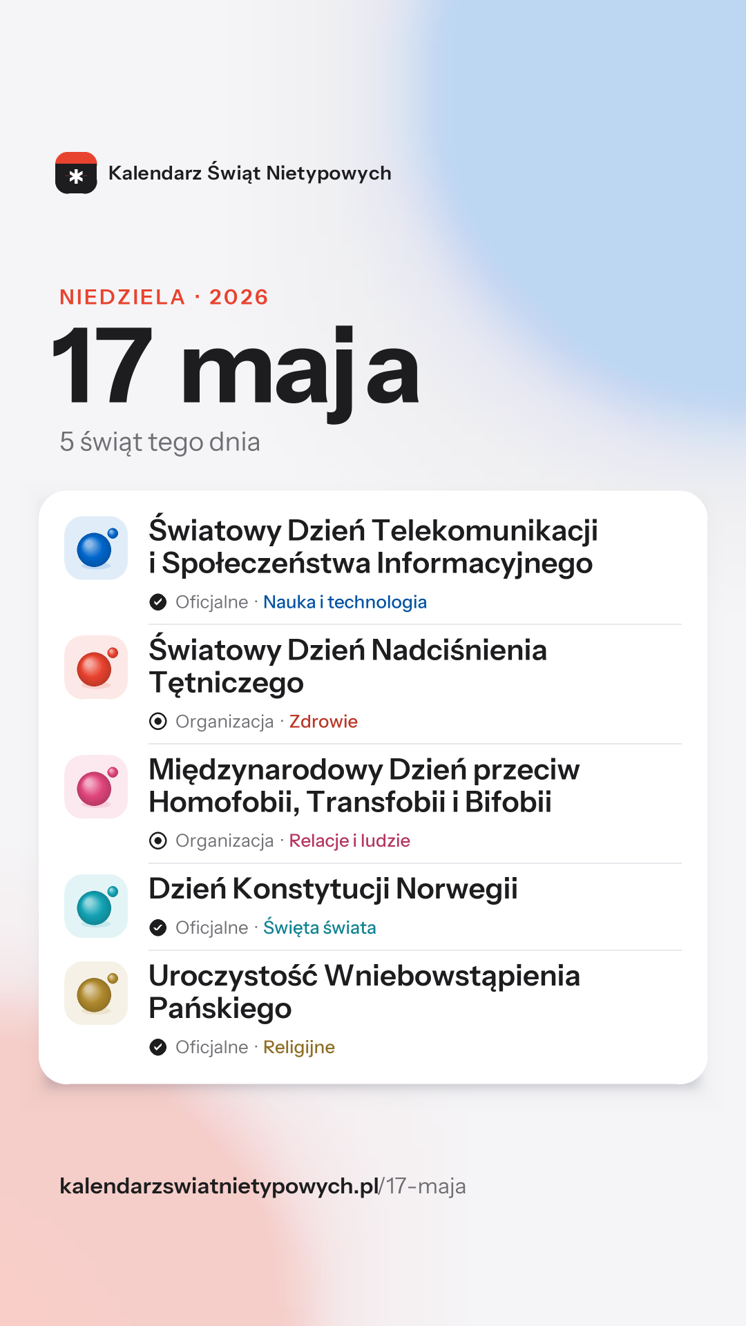Grafika dnia 17 maja, format stories 9:16