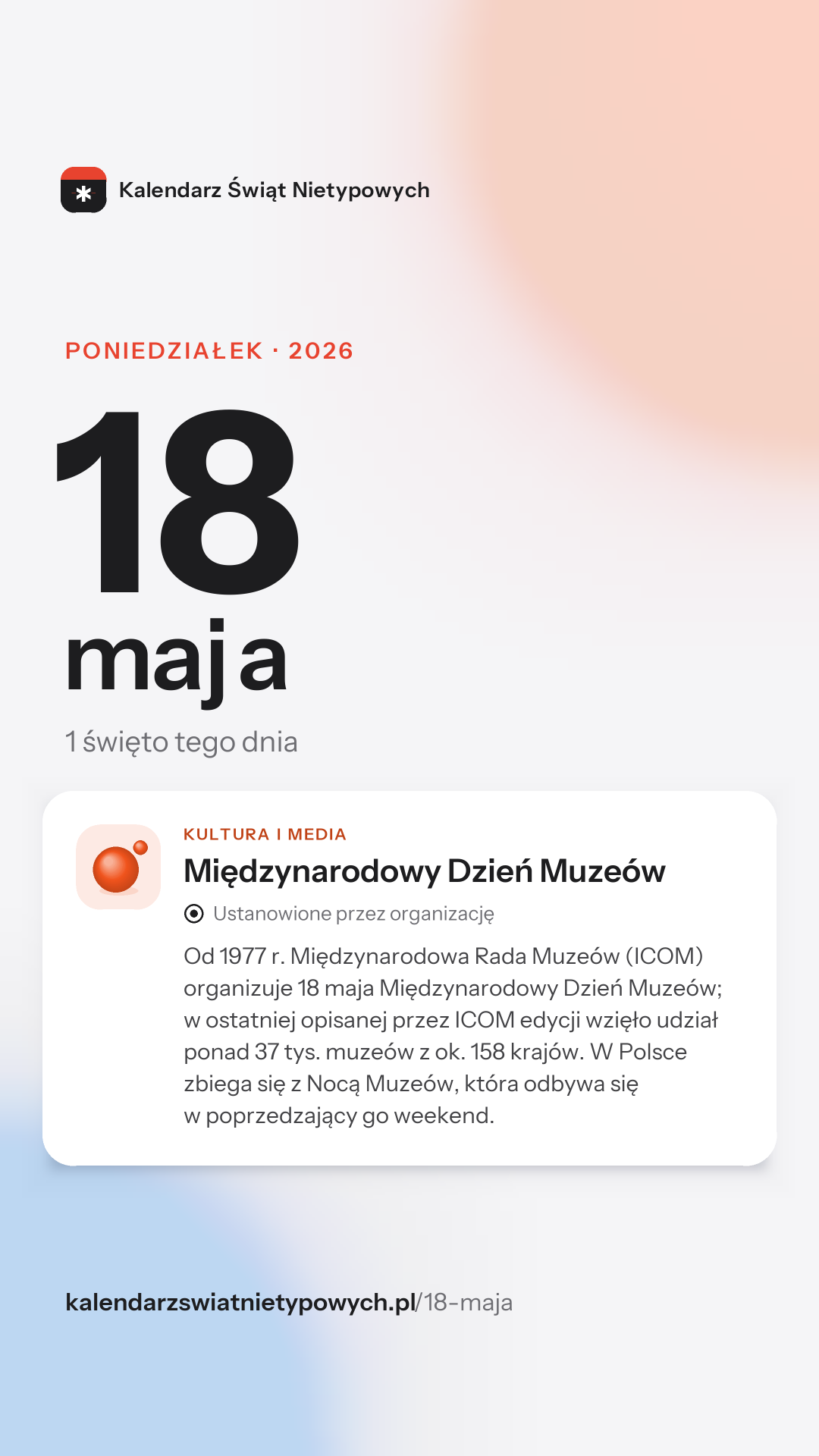 Grafika dnia 18 maja, format stories 9:16