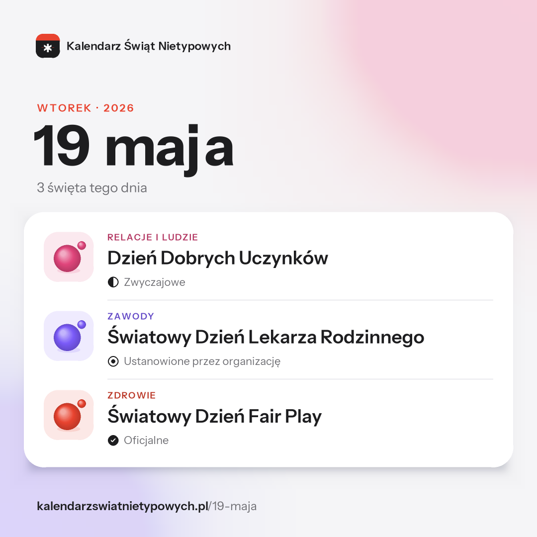 Grafika dnia 19 maja, format post 1:1