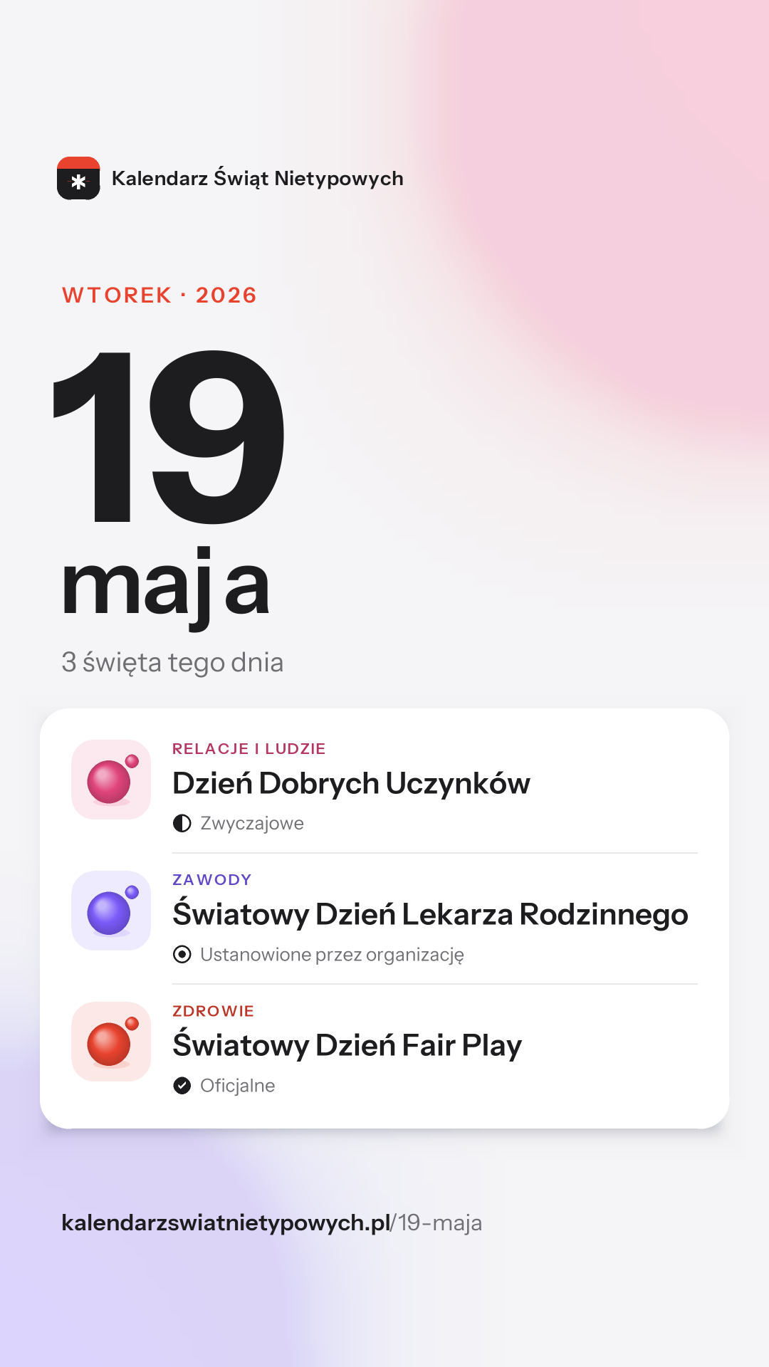 Grafika dnia 19 maja, format stories 9:16