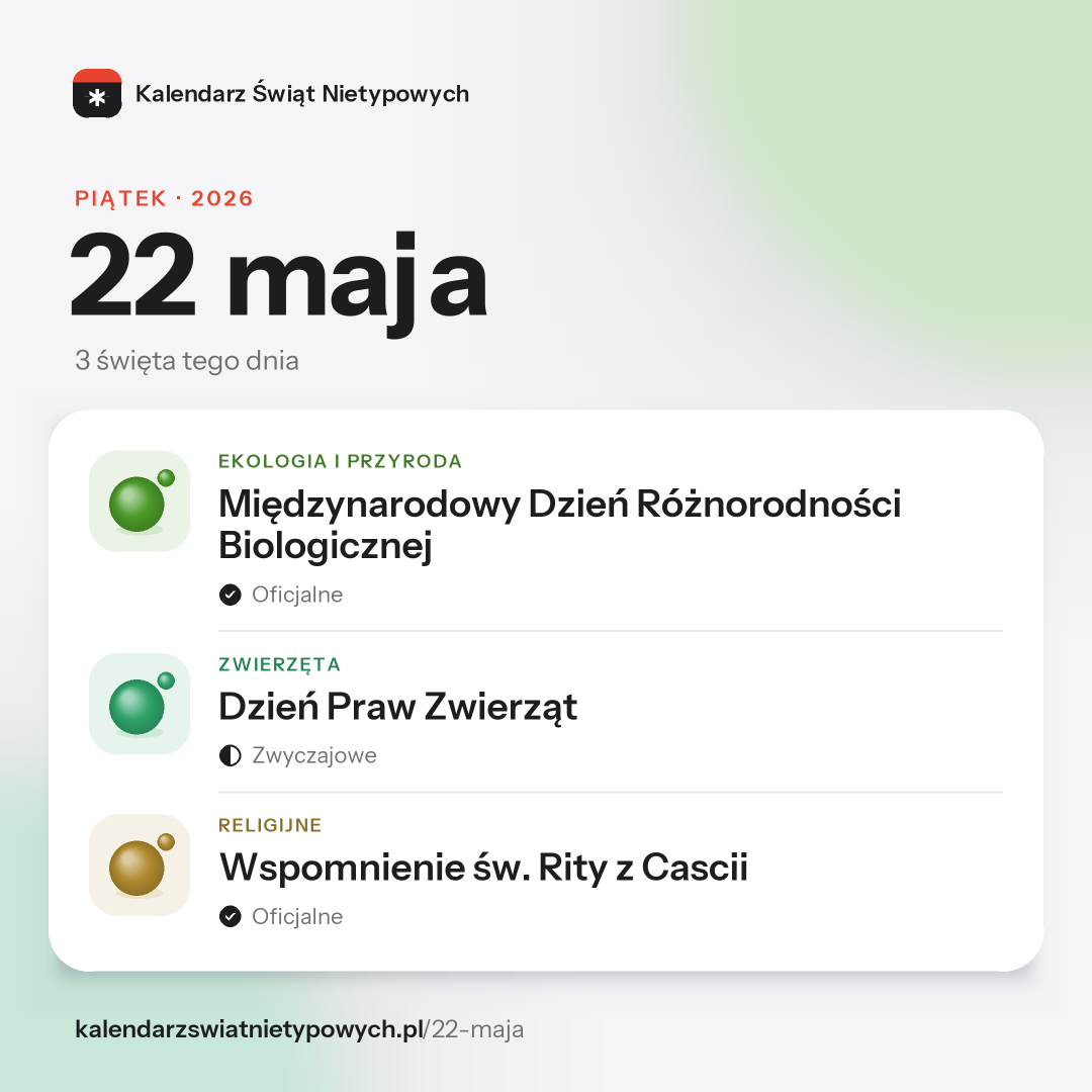 Grafika dnia 22 maja, format post 1:1