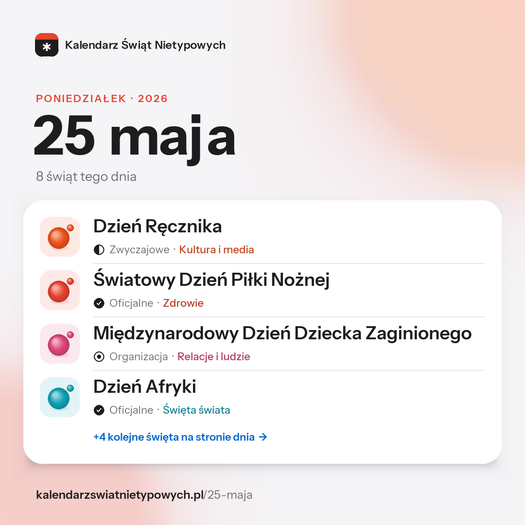 Grafika dnia 25 maja, format post 1:1