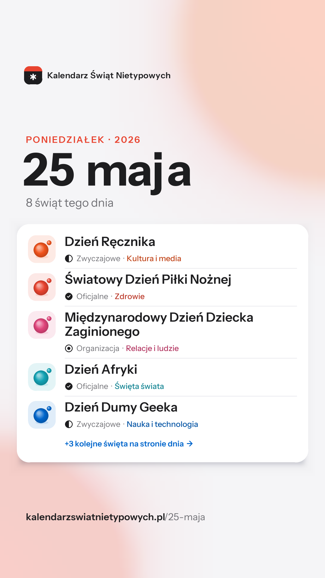 Grafika dnia 25 maja, format stories 9:16