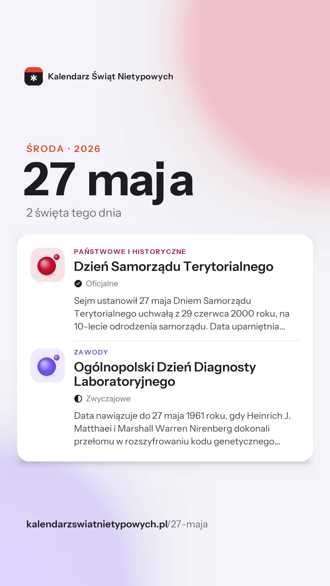 Grafika dnia 27 maja, format stories 9:16