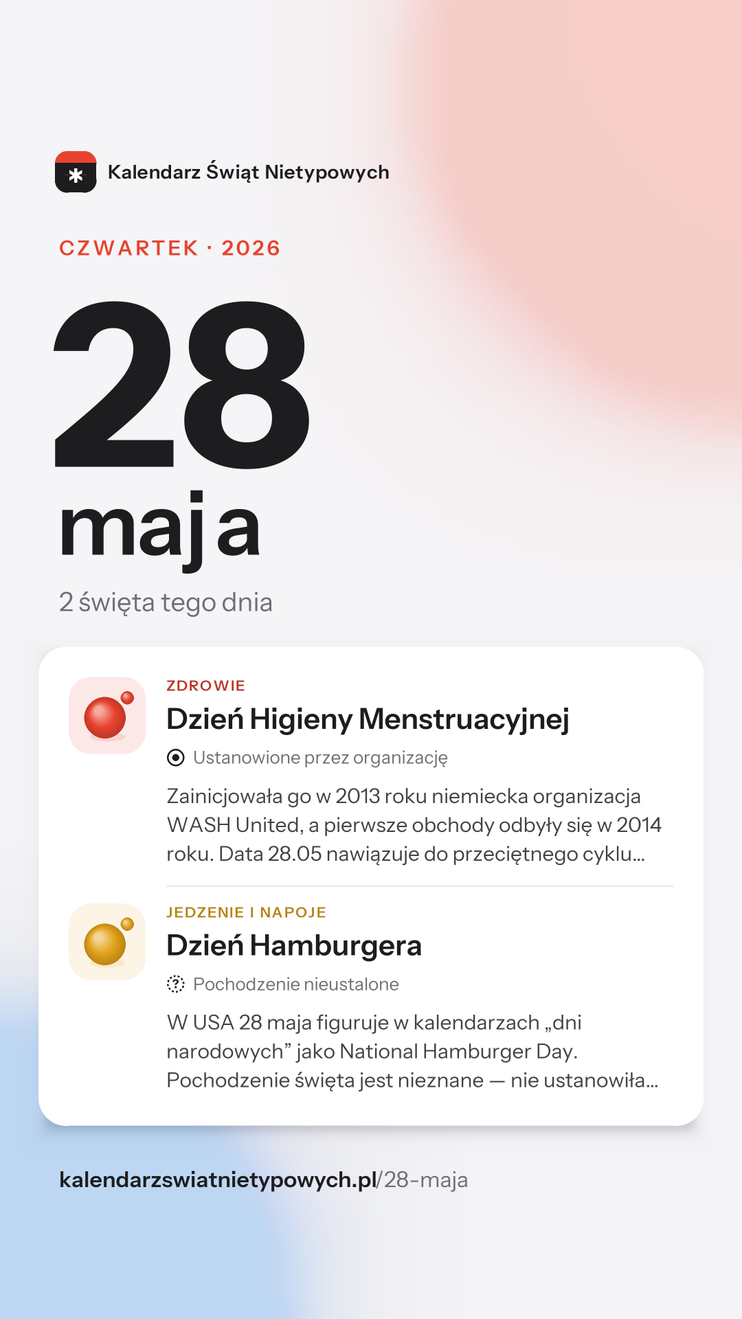 Grafika dnia 28 maja, format stories 9:16