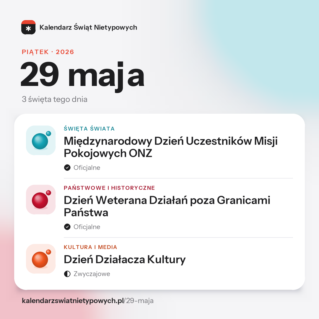 Grafika dnia 29 maja, format post 1:1