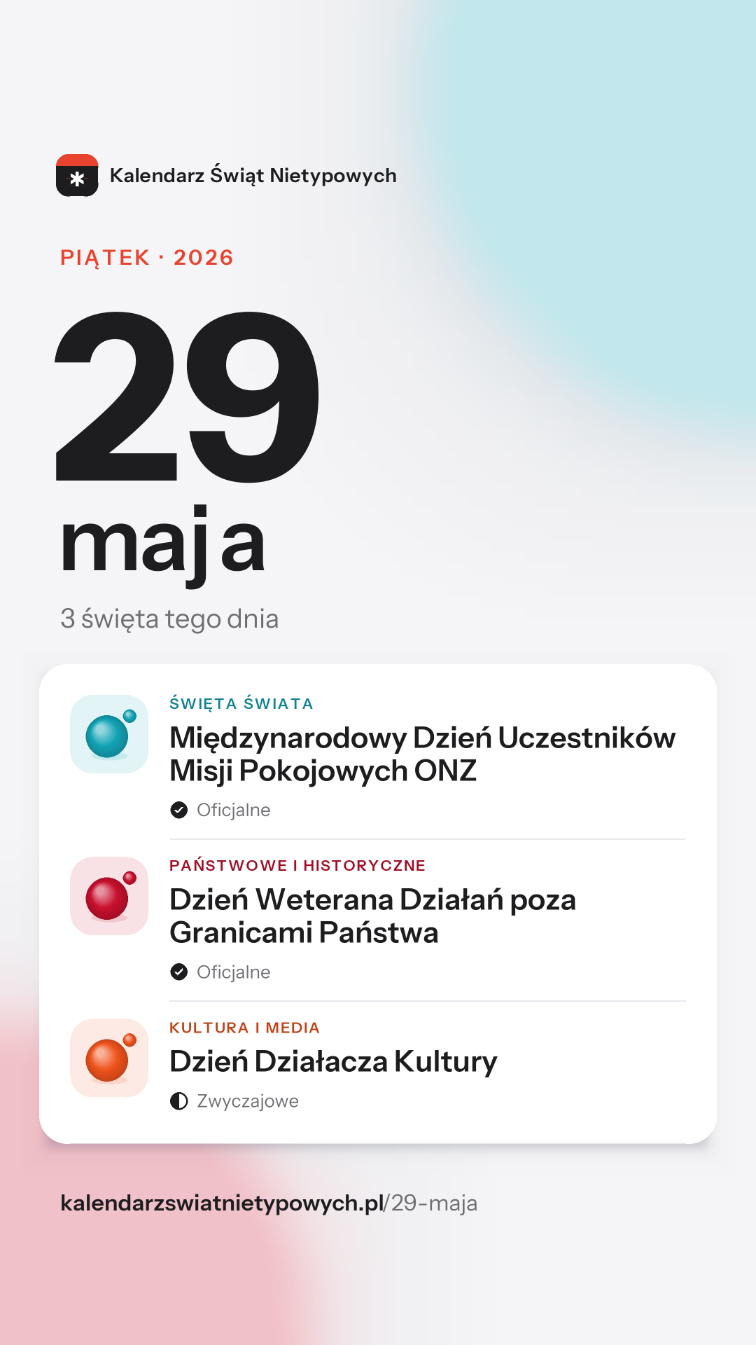 Grafika dnia 29 maja, format stories 9:16