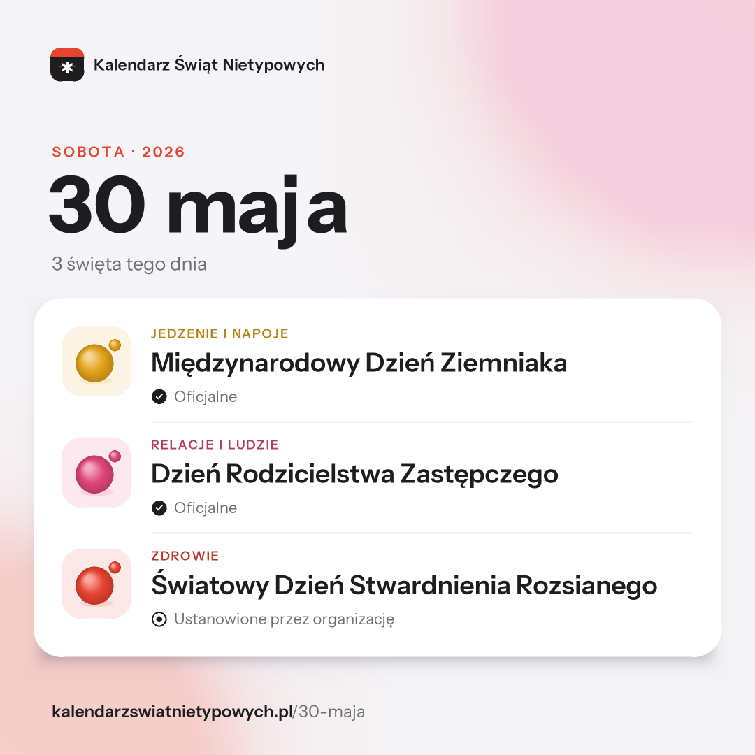 Grafika dnia 30 maja, format post 1:1