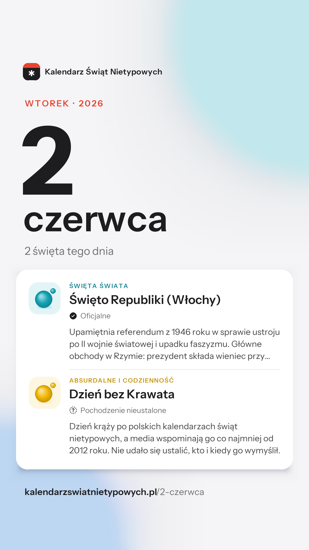 Grafika dnia 2 czerwca, format stories 9:16