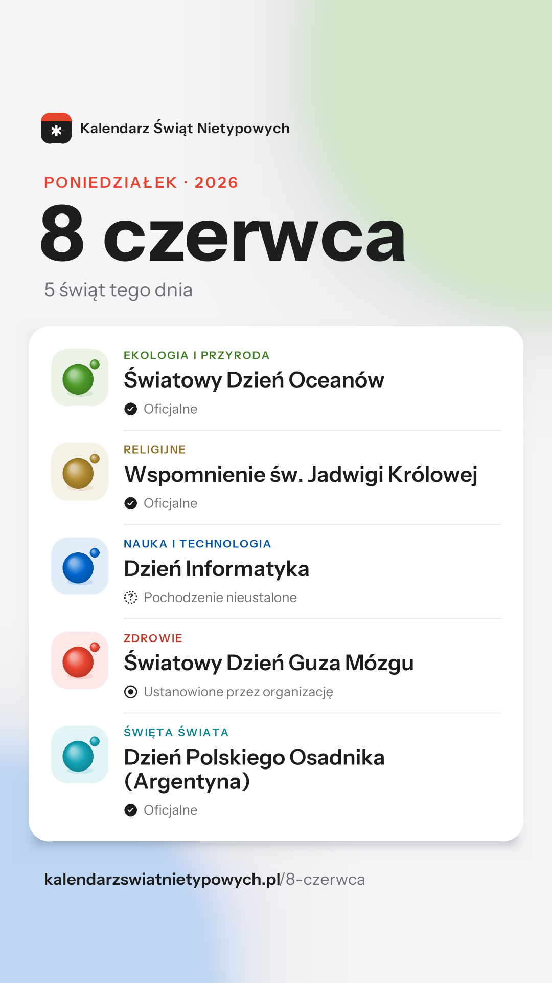 Grafika dnia 8 czerwca, format stories 9:16