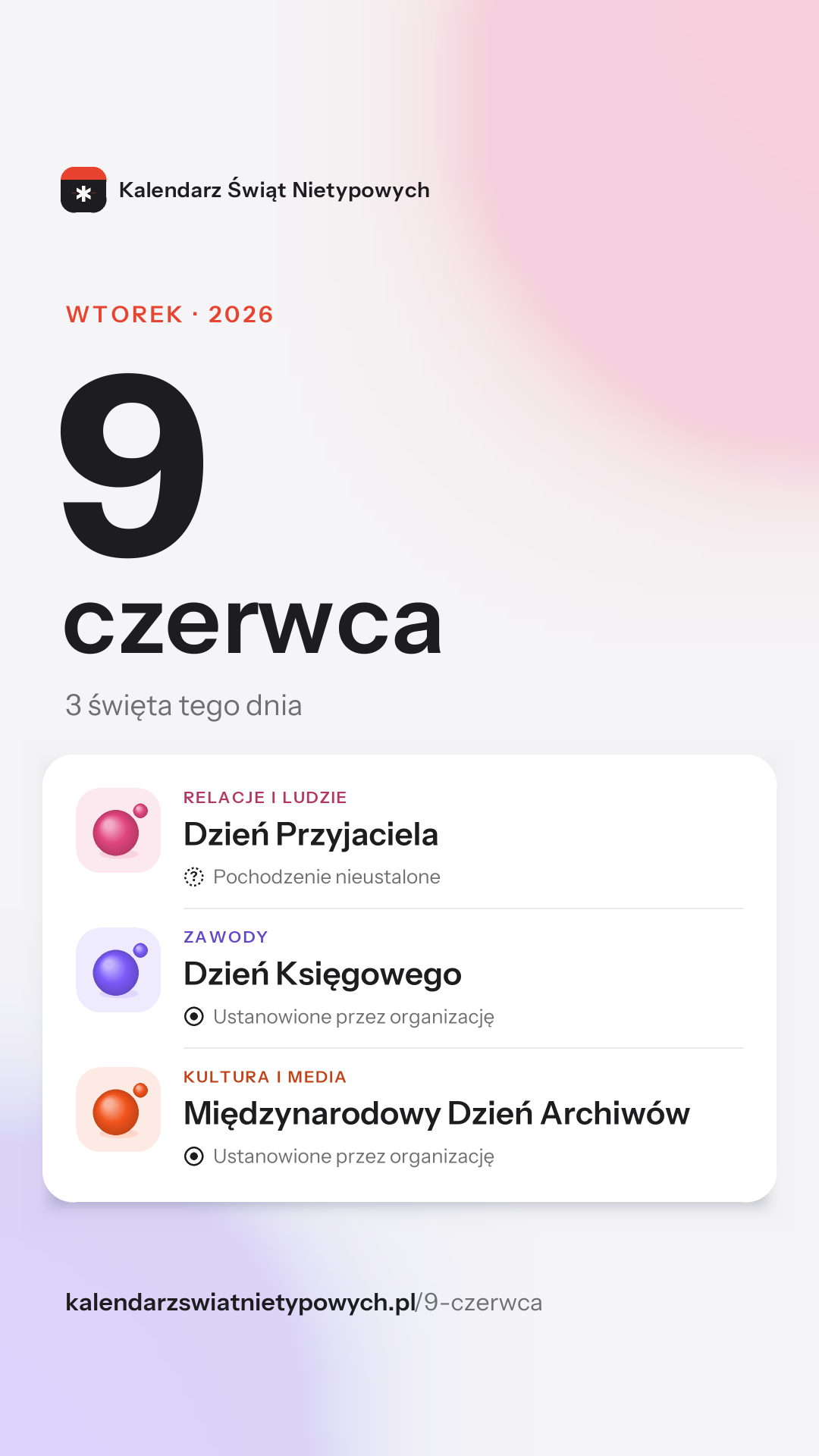 Grafika dnia 9 czerwca, format stories 9:16