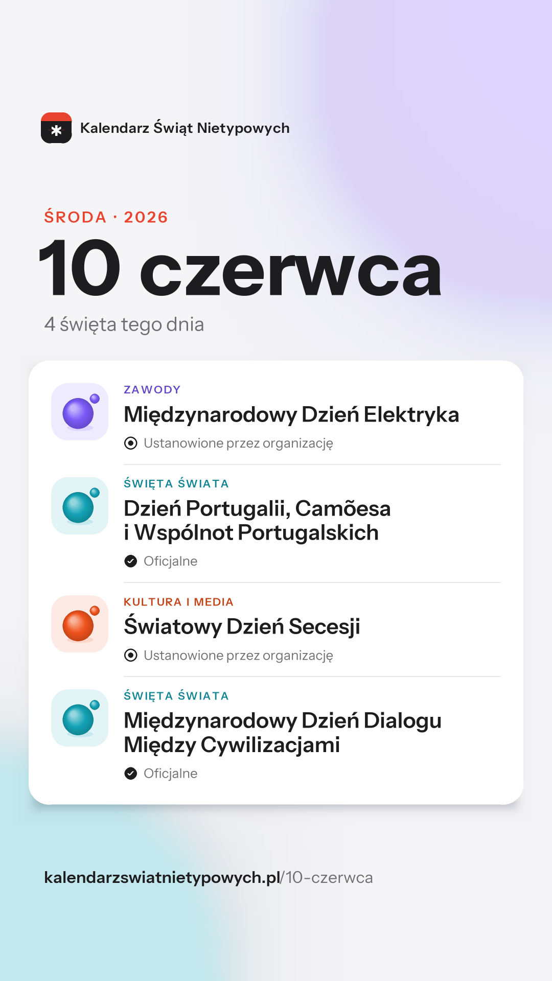 Grafika dnia 10 czerwca, format stories 9:16