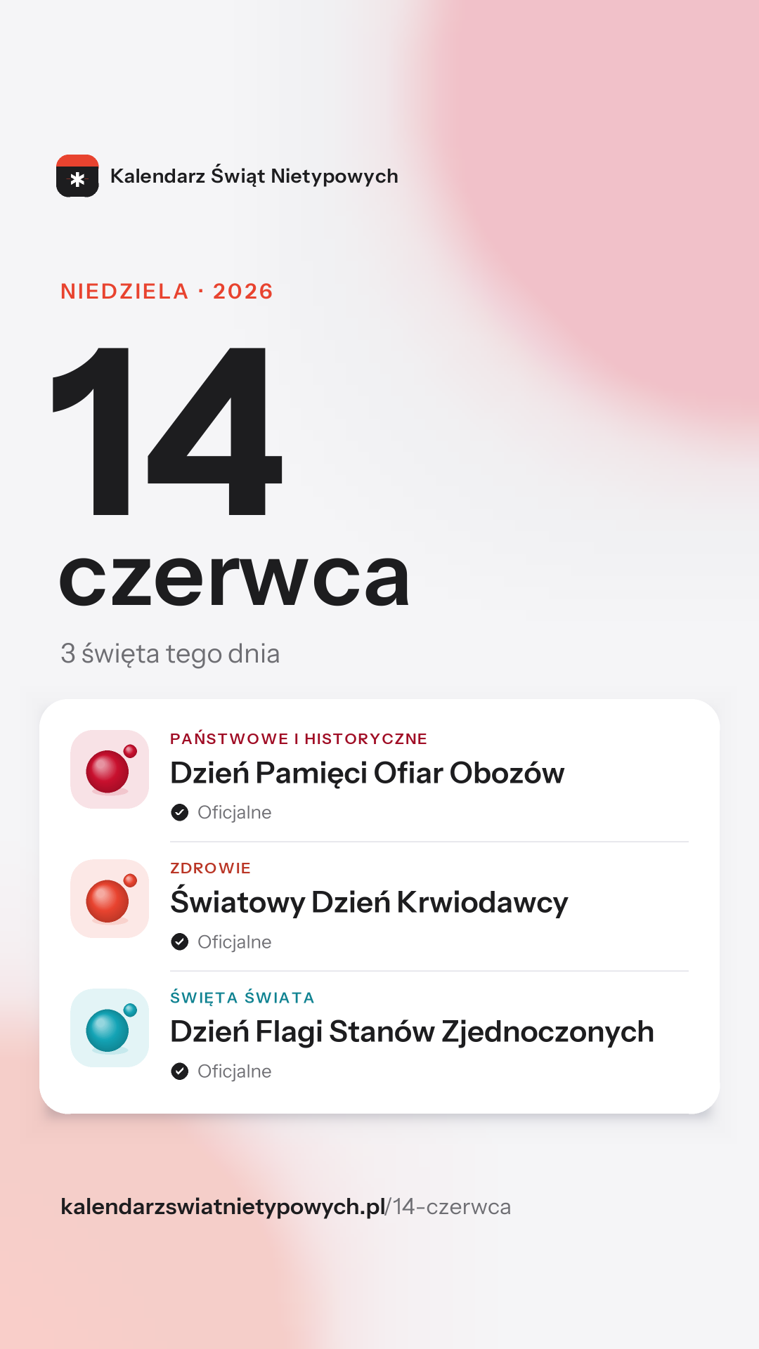 Grafika dnia 14 czerwca, format stories 9:16
