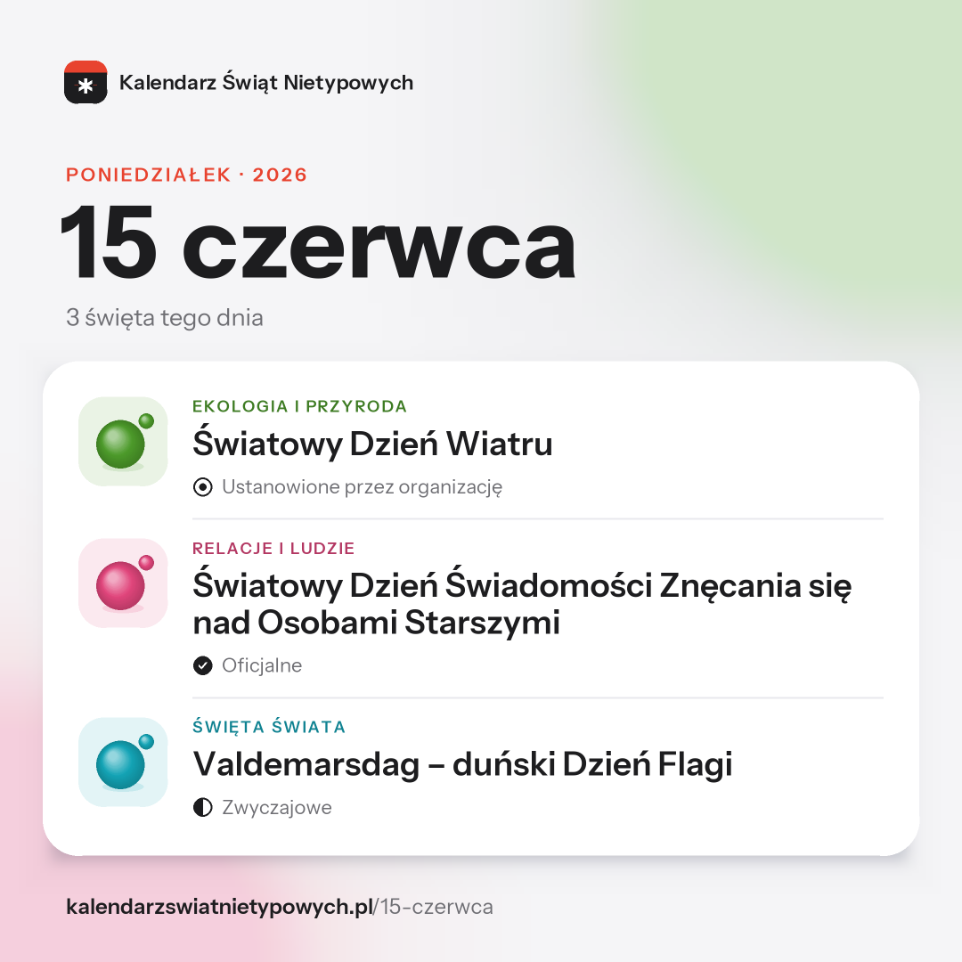 Grafika dnia 15 czerwca, format post 1:1