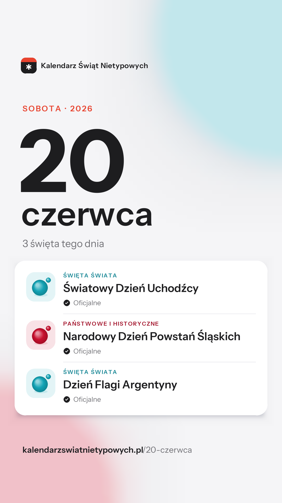 Grafika dnia 20 czerwca, format stories 9:16
