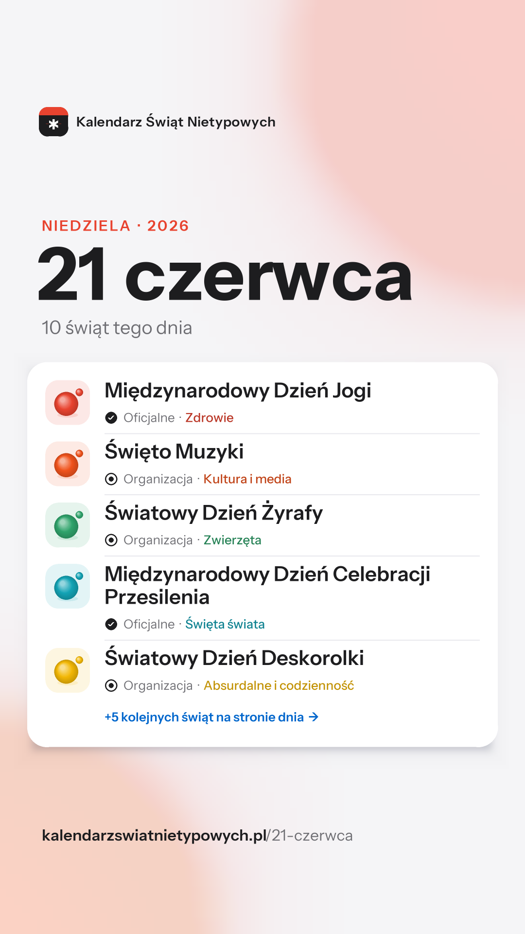 Grafika dnia 21 czerwca, format stories 9:16