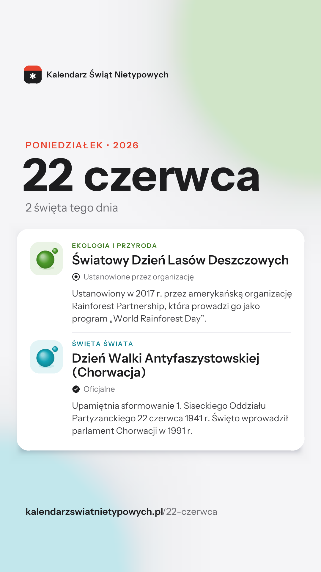 Grafika dnia 22 czerwca, format stories 9:16