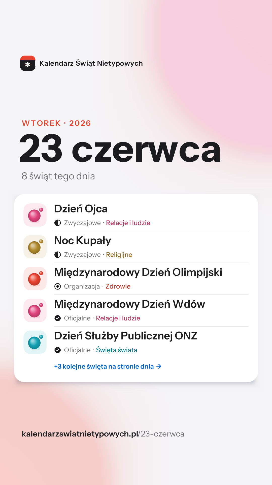 Grafika dnia 23 czerwca, format stories 9:16