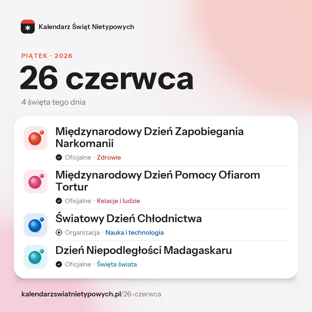 Grafika dnia 26 czerwca, format post 1:1