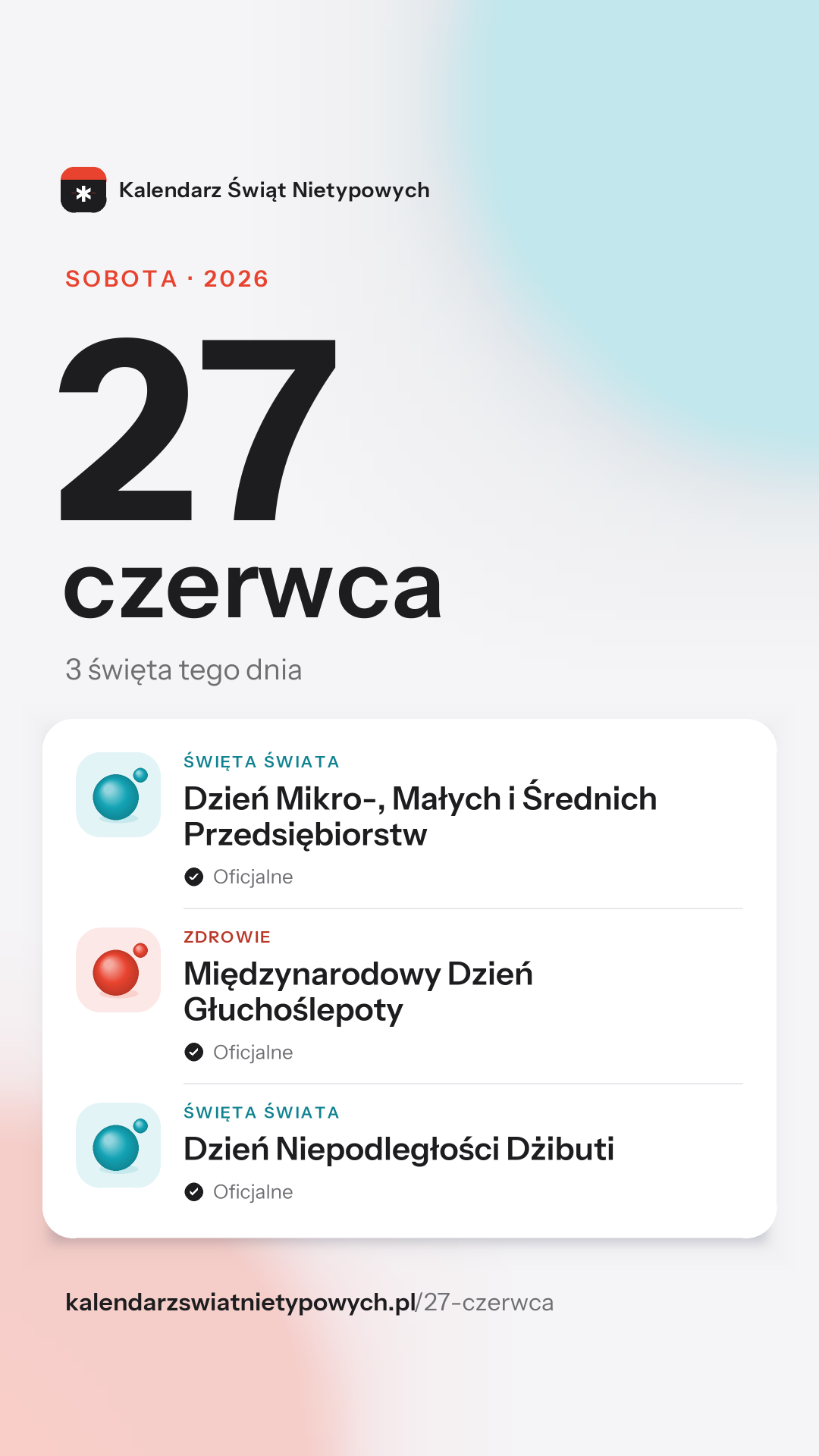 Grafika dnia 27 czerwca, format stories 9:16