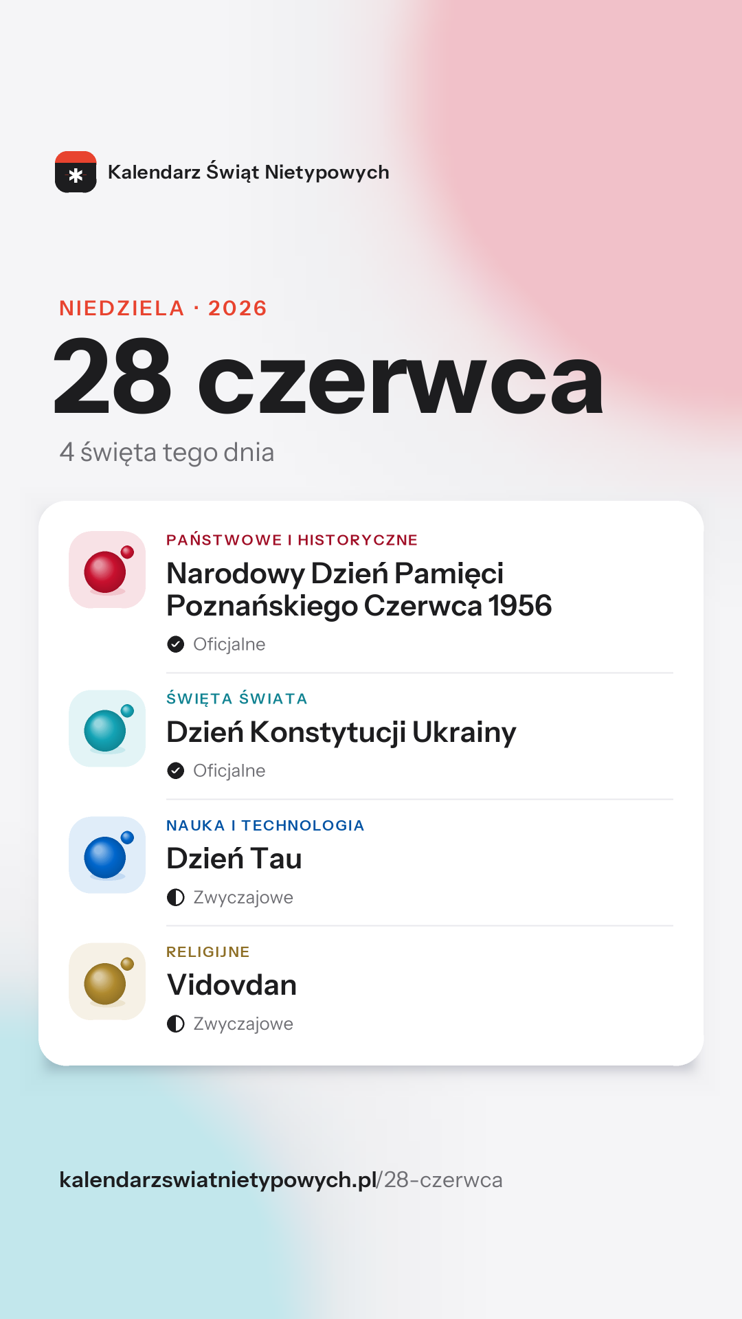 Grafika dnia 28 czerwca, format stories 9:16