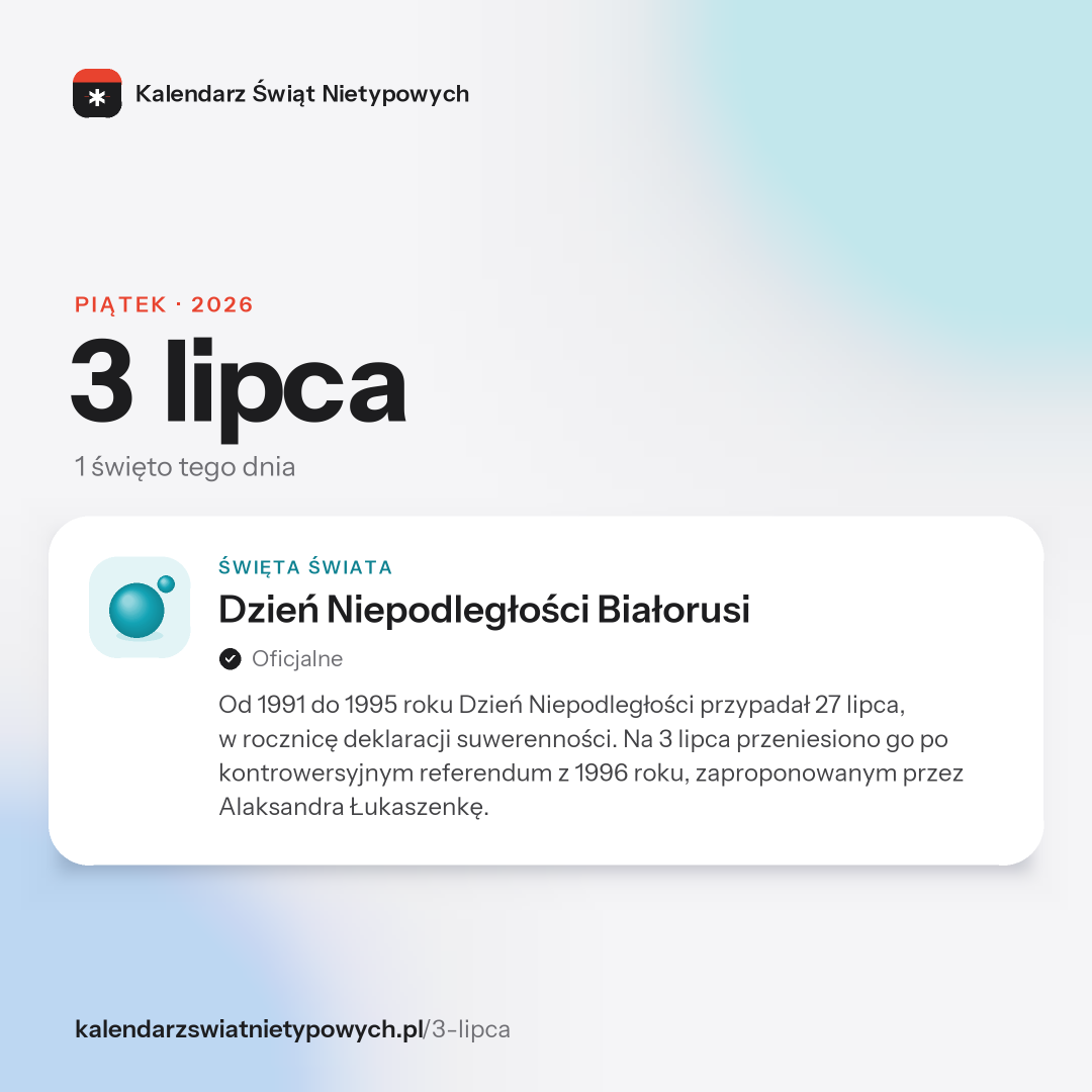 Grafika dnia 3 lipca, format post 1:1