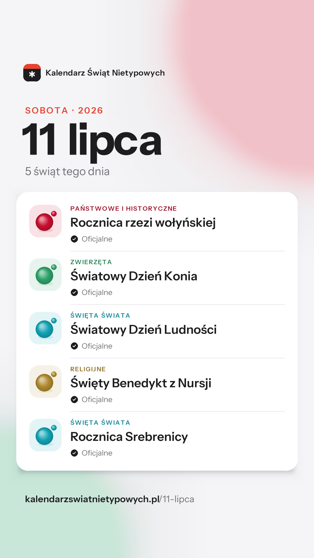 Grafika dnia 11 lipca, format stories 9:16