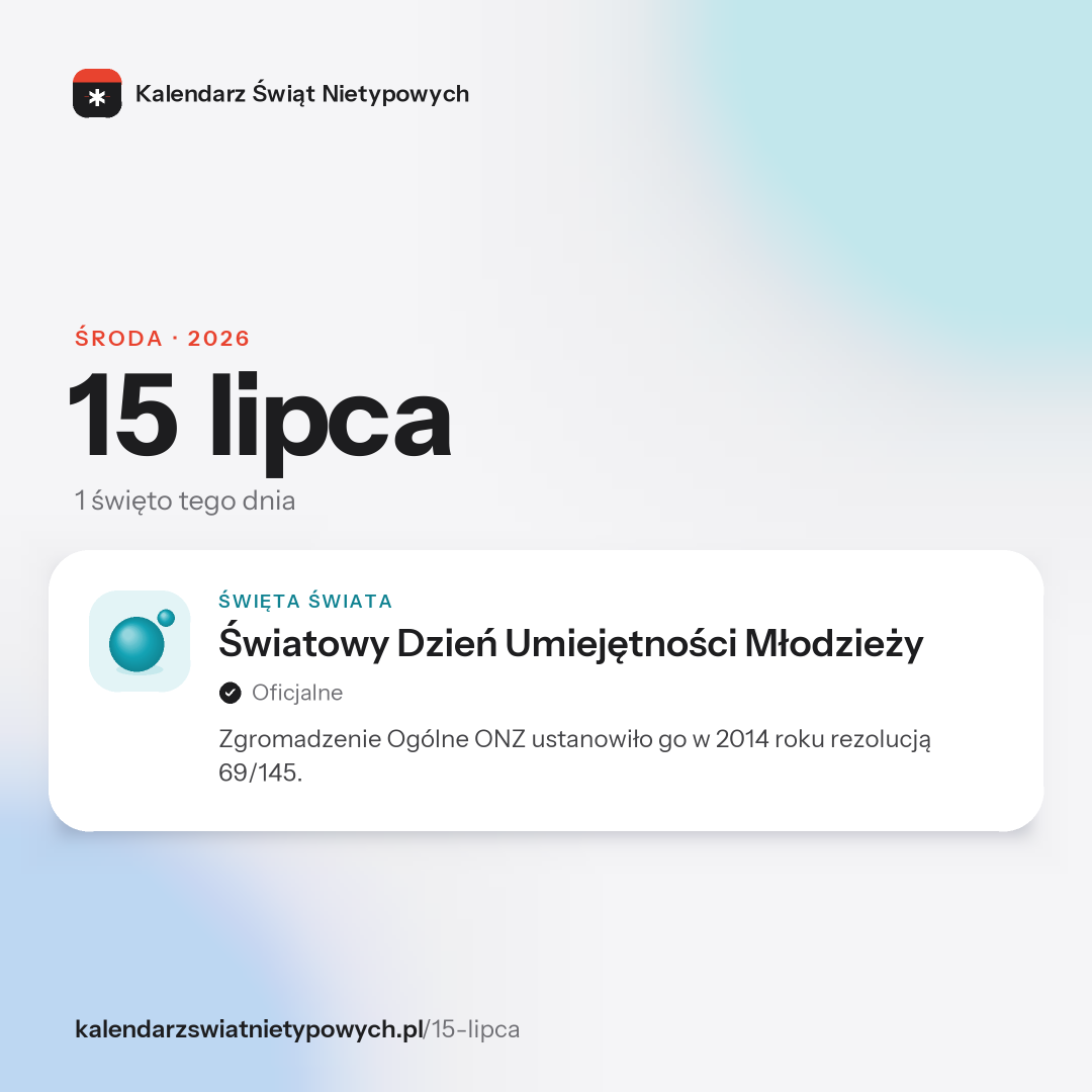 Grafika dnia 15 lipca, format post 1:1