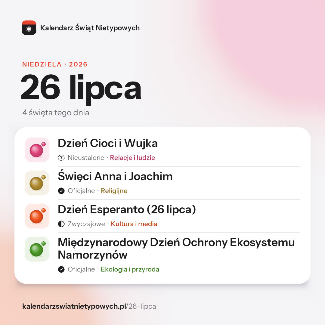 Grafika dnia 26 lipca, format post 1:1