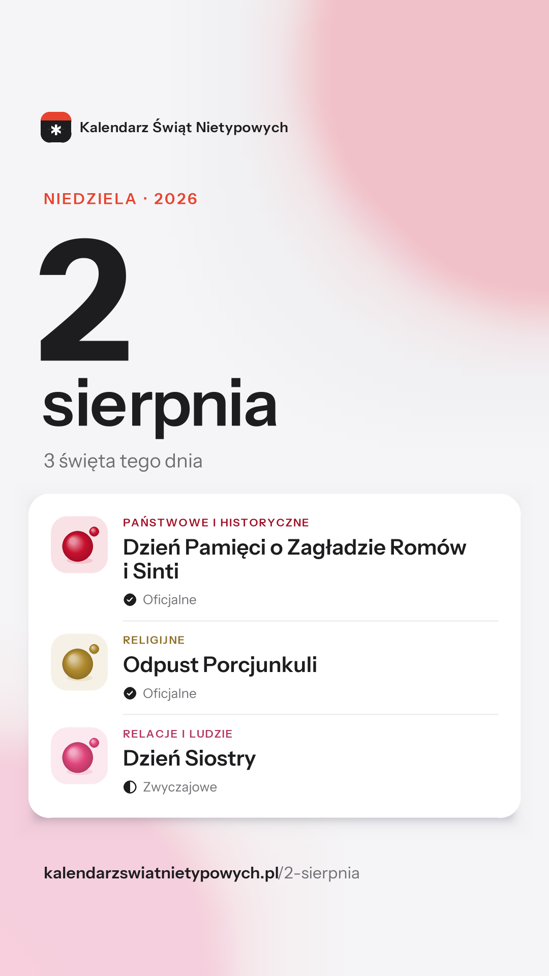 Grafika dnia 2 sierpnia, format stories 9:16