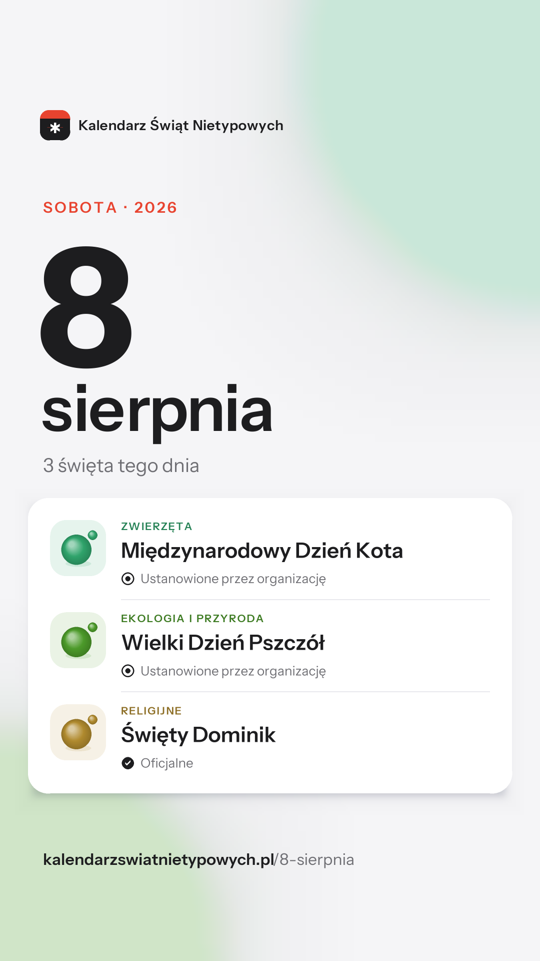 Grafika dnia 8 sierpnia, format stories 9:16