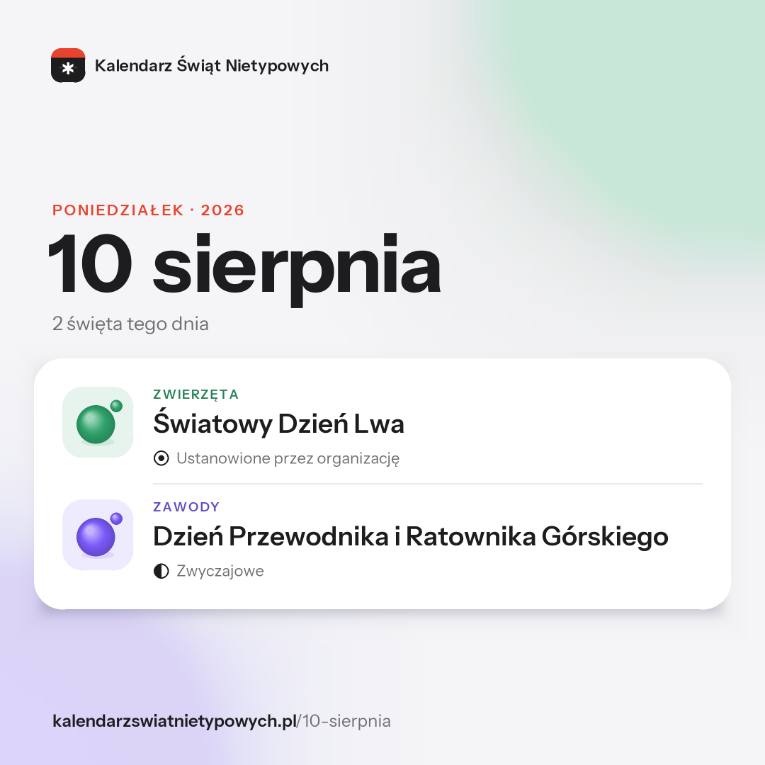 Grafika dnia 10 sierpnia, format post 1:1