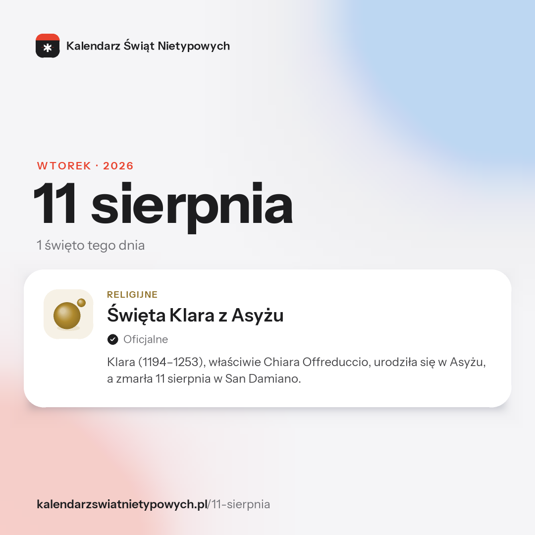 Grafika dnia 11 sierpnia, format post 1:1