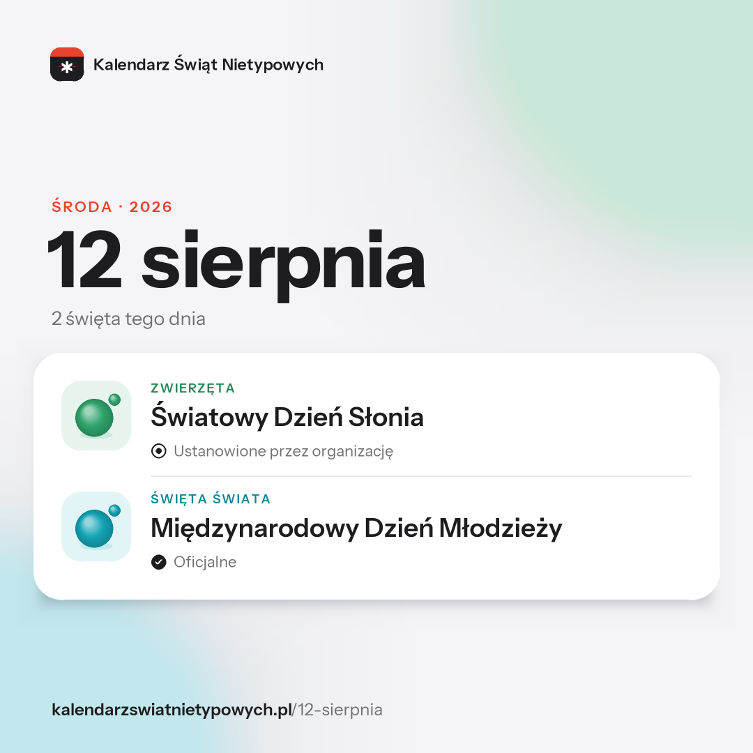 Grafika dnia 12 sierpnia, format post 1:1