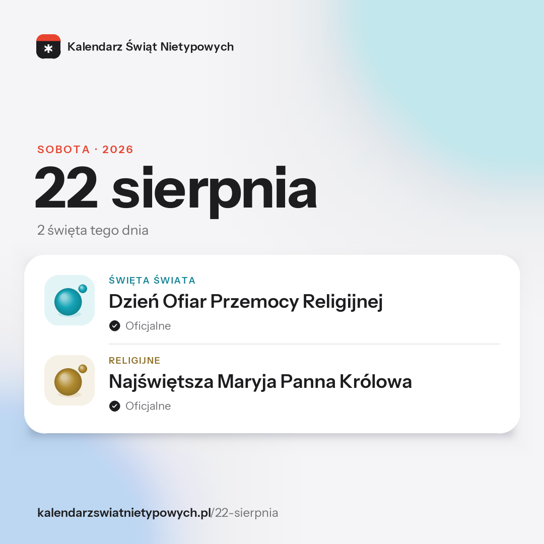 Grafika dnia 22 sierpnia, format post 1:1