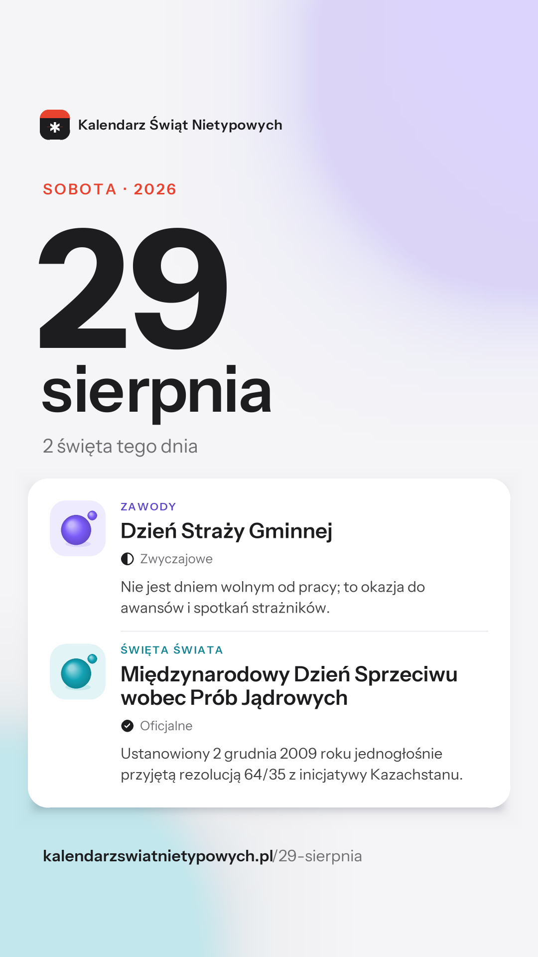 Grafika dnia 29 sierpnia, format stories 9:16