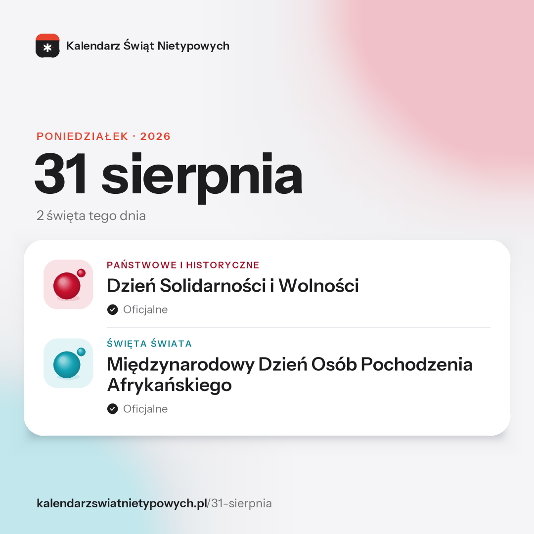Grafika dnia 31 sierpnia, format post 1:1