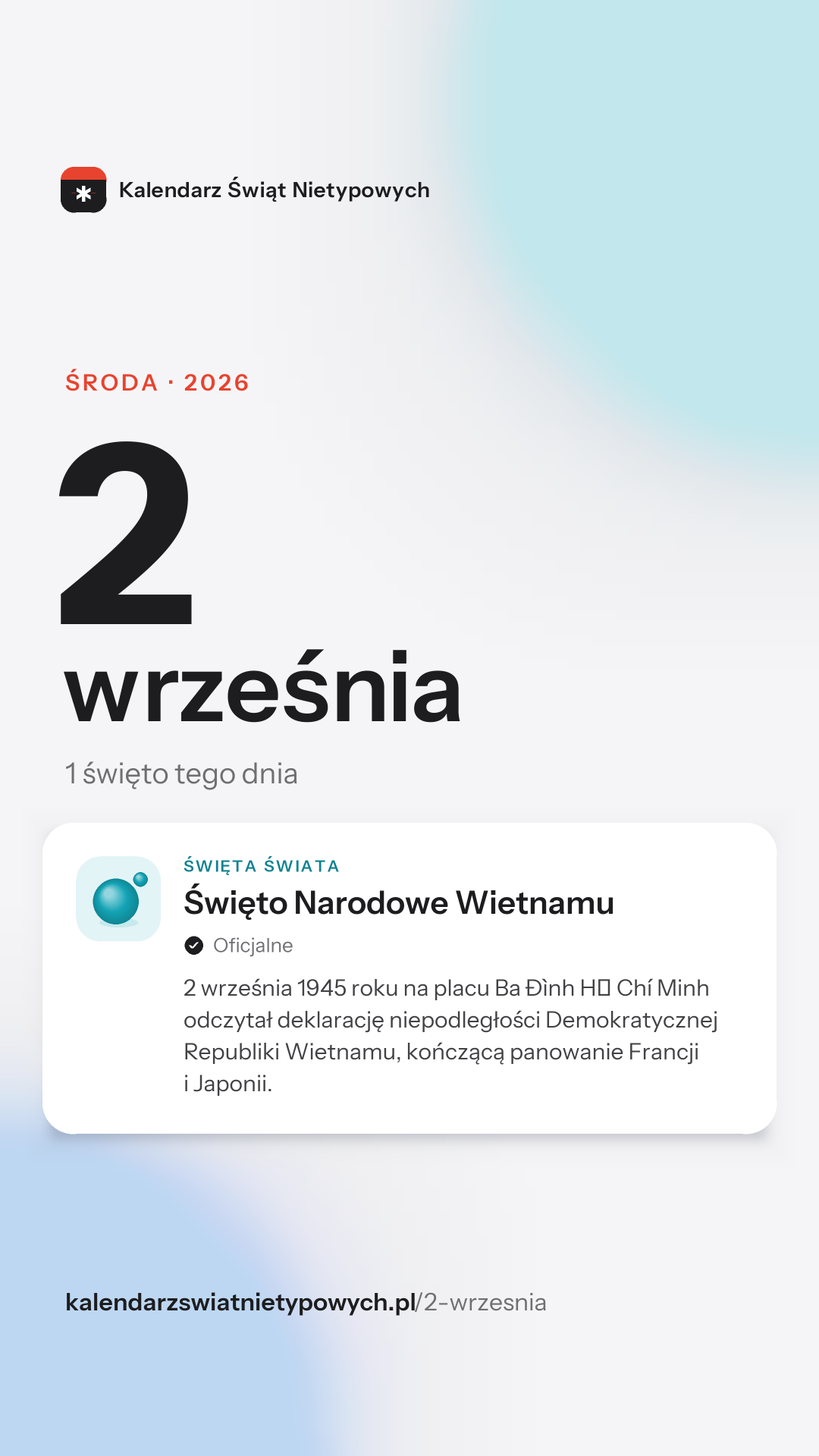 Grafika dnia 2 września, format stories 9:16