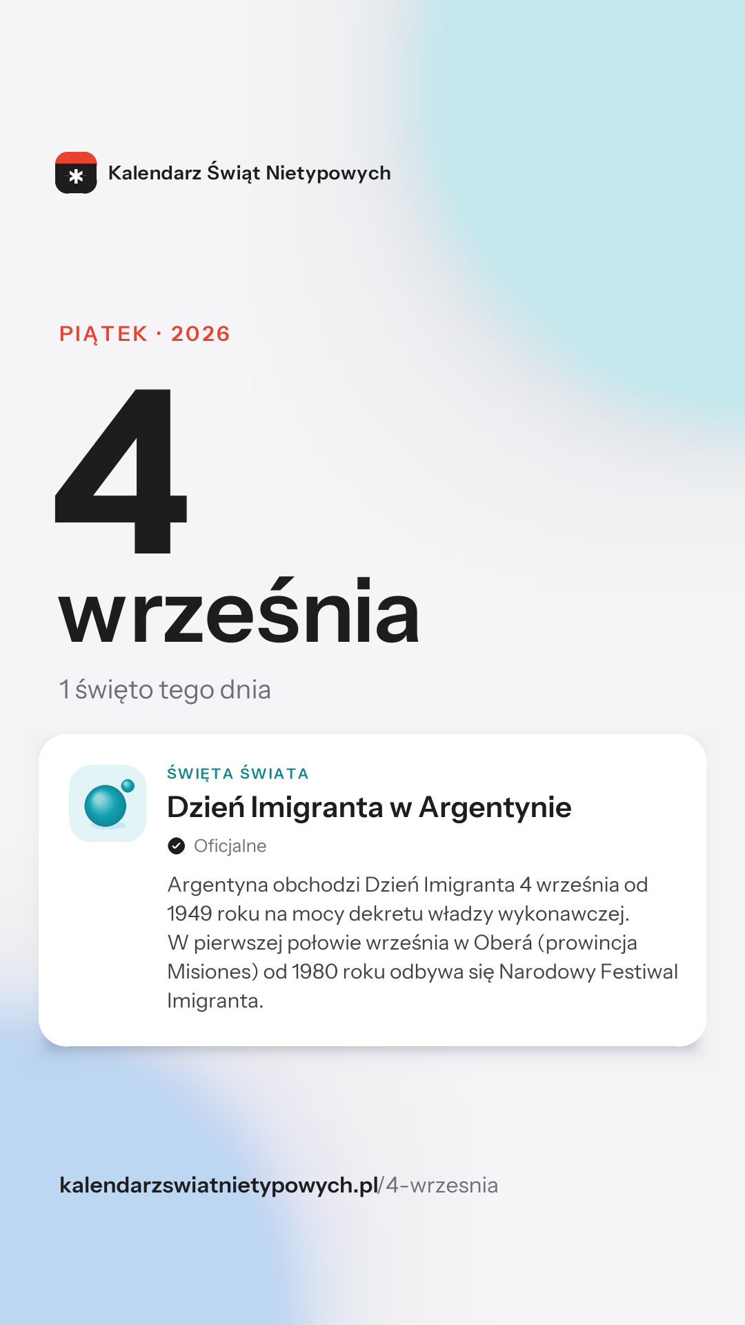 Grafika dnia 4 września, format stories 9:16