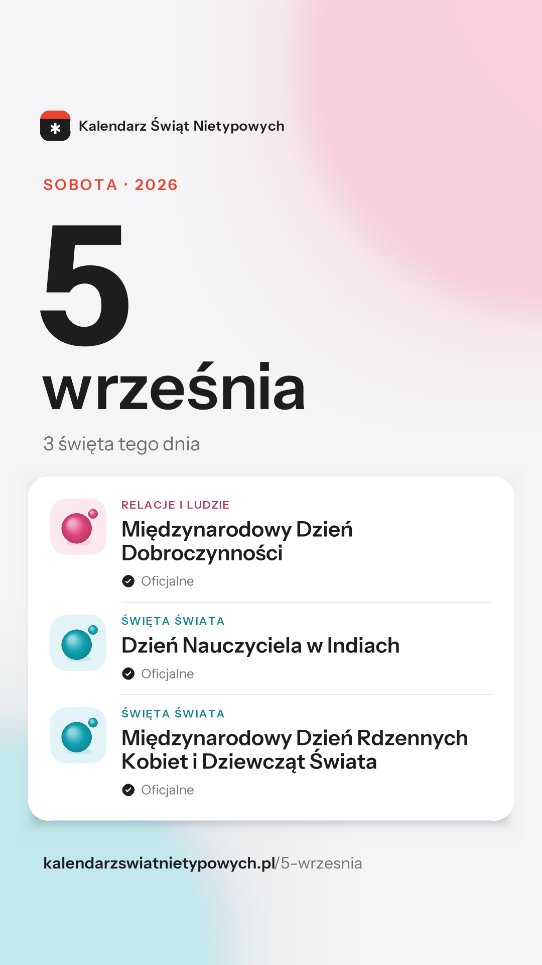 Grafika dnia 5 września, format stories 9:16