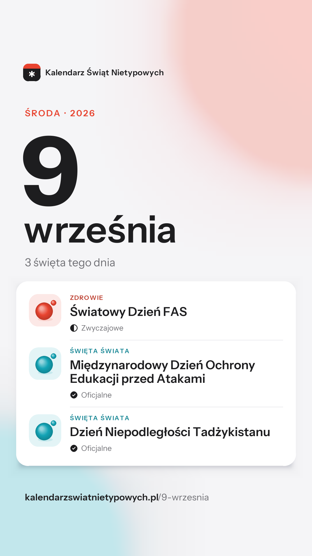 Grafika dnia 9 września, format stories 9:16