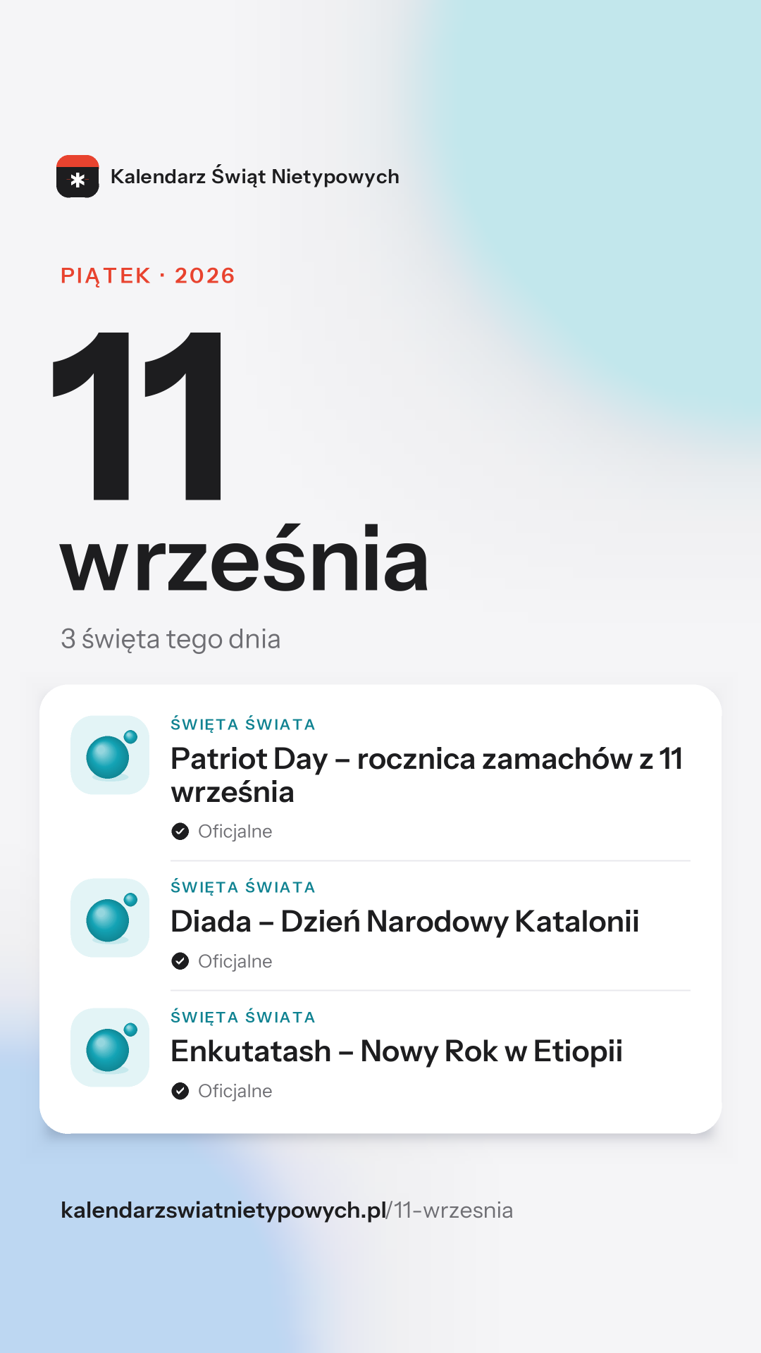 Grafika dnia 11 września, format stories 9:16