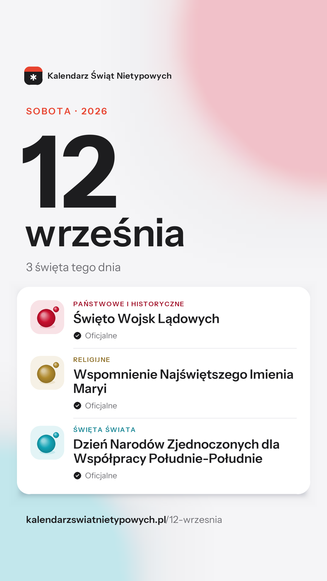 Grafika dnia 12 września, format stories 9:16