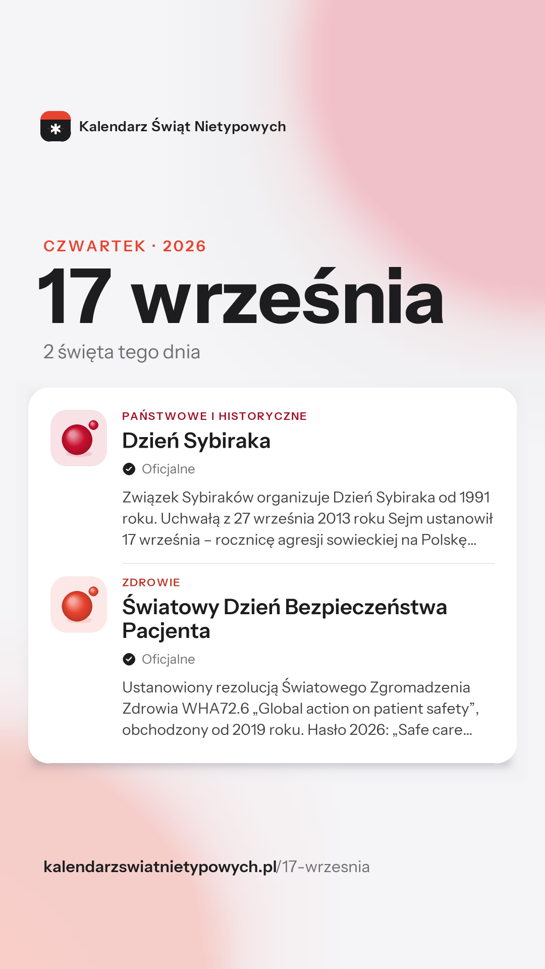 Grafika dnia 17 września, format stories 9:16